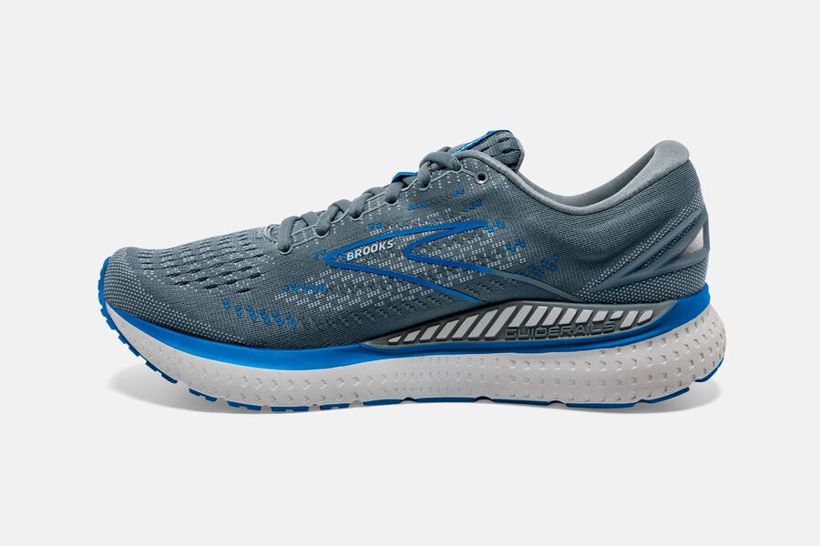 Glycerin GTS 19 Road Brooks Running Shoes NZ Mens - Grey/Blue - IRTNCB-960